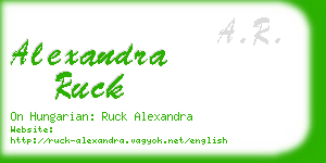 alexandra ruck business card